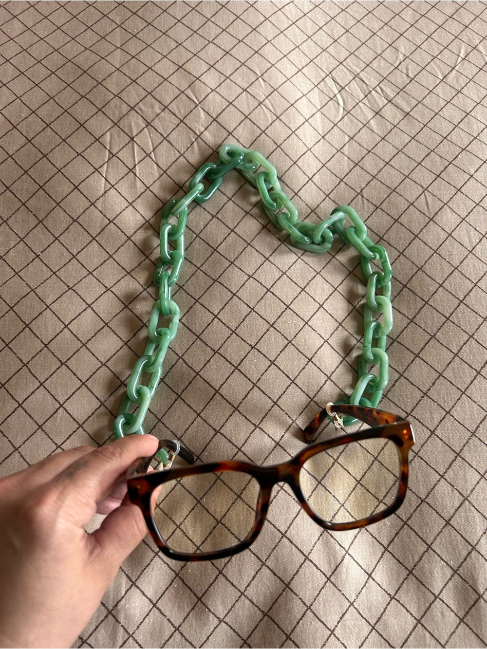 Green Chunky Glasses Chain